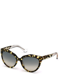 Balenciaga Notched Cat Eye Sunglasses