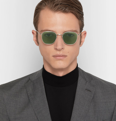 The Row Oliver Peoples Board Meeting 2 Square Frame Silver Tone ...