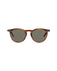 CHRISTOPHER CLOOS Paloma 49mm Polarized Round Sunglasses In Bourbonblack At Nordstrom