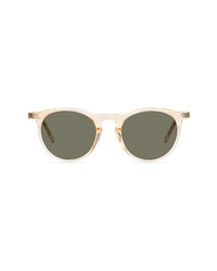 CHRISTOPHER CLOOS Paloma 49mm Polarized Round Sunglasses In Champagneblack At Nordstrom