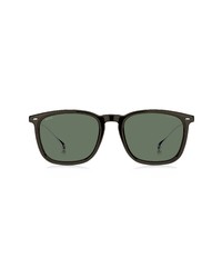 BOSS Polarized Rectangle Sunglasses In Bwnstrbwn Green At Nordstrom