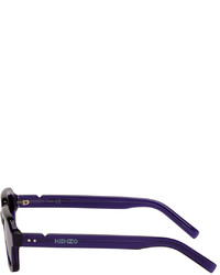 Kenzo Purple Rectangular Sunglasses