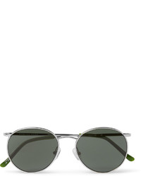 Dries Van Noten Round Frame Silver Tone Sunglasses