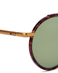 Acne Studios Round Frame Tortoiseshell Acetate And Bronze Tone Sunglasses
