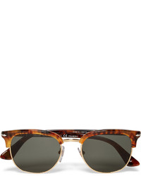 Persol Round Frame Tortoiseshell Acetate And Gold Tone Sunglasses