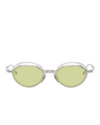Kuboraum Silver And Green H70 Sunglasses