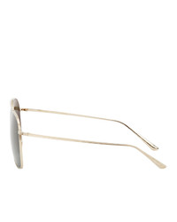 The Row Silver And Grey Ellerston Sunglasses
