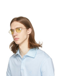 Ray-Ban Silver And Yellow Evolve Oval Sunglasses