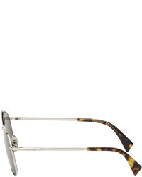 Lanvin Silver Aviator Sunglasses