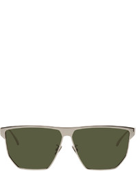 Bottega Veneta Silver Metal Aviator Sunglasses