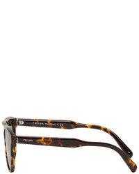 Prada Tortoiseshell Double Bridge Sunglasses