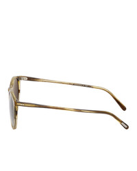 Oliver Peoples Yellow And Brown Omalley Sunglasses