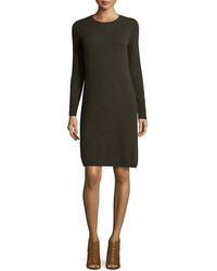 Neiman Marcus Cashmere Collection Cashmere Crewneck Sweater Dress