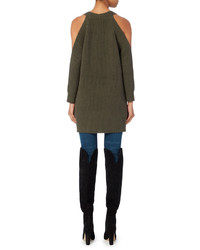 Michelle Mason Cold Shoulder Sweater Dress