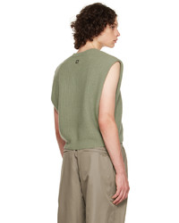 Wooyoungmi Green Cropped Vest