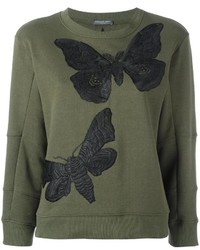 Alexander McQueen Moth Embroidered Sweatshirt