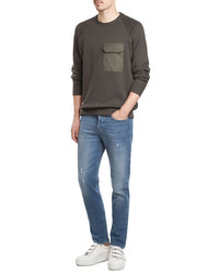 rag & bone Aviator Cotton Sweatshirt With Pocket