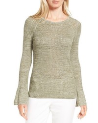 Nordstrom Collection Bell Sleeve Linen Blend Sweater
