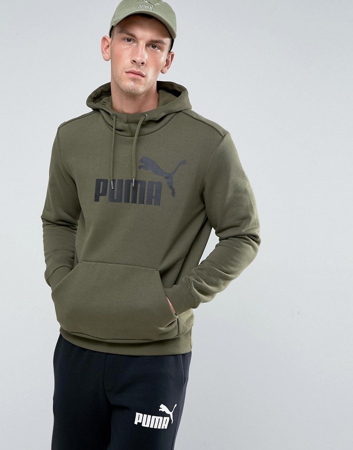puma olive green hoodie - 54% OFF 