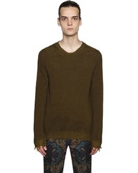 Etro Distressed Cotton Knit Sweater