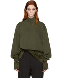 Haider Ackermann Green Mock Neck Pullover