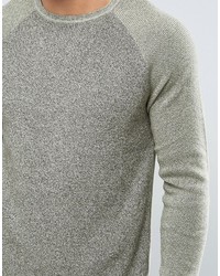 Esprit Knitted Sweater With Contrast Knit Raglan Sleeve