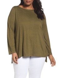 Eileen Fisher Plus Size Organic Cotton Sweater