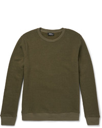 A.P.C. Slim Fit Washed Cotton Blend Jersey Sweatshirt