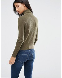 Asos Sweater With High Neck In Rib