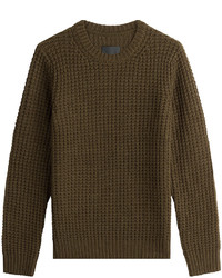 Vince Wool Cashmere Waffle Knit Pullover