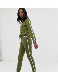 Asos Tall Asos Design Tall Tracksuit Cute Sweat Basic Jogger With Tie With Contrast Binding