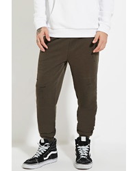 Forever 21 Distressed Drawstring Joggers