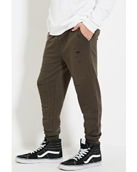 Forever 21 Distressed Drawstring Joggers