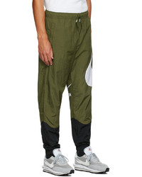 Nike Green Black Swoosh Sportswear Lounge Pants