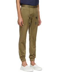 Marc Jacobs Green Cotton Drawstring Trousers