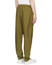 3.1 Phillip Lim Green Nylon Linen Trousers
