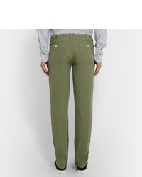 Hartford Slim Fit Linen Trousers
