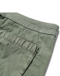 James Perse Slim Fit Stretch Cotton Poplin Trousers