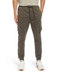 KUWALLA Stretch Cotton Cargo Joggers In Army At Nordstrom