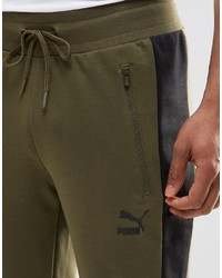 Puma Tapered Joggers In Green
