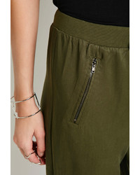 Forever 21 Zippered Drawstring Joggers