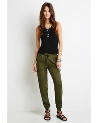 Forever 21 Zippered Drawstring Joggers