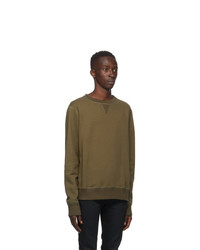 Naked and Famous Denim Green Heavyweight Terry Crewneck