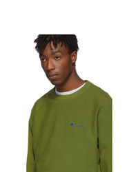 Champion Reverse Weave Green Small Script Sweatshirt