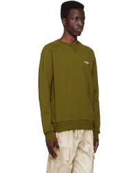 Balmain Khaki Flocked Sweatshirt