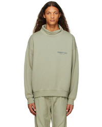 Essentials Khaki Mock Neck Sweatshirt