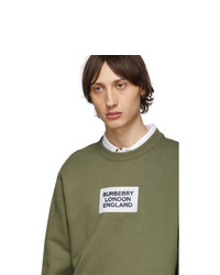 Burberry Khaki Square Logo Sweatshirt