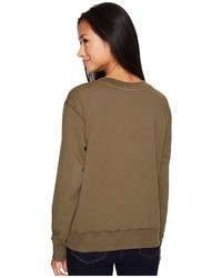 Mod-o-doc Soft As Cashmere Cotton Interlock Lace Up Sweatshirt Sweatshirt