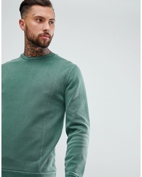 ASOS DESIGN Sweatshirt In Green Pique