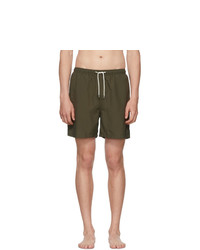 Solid and Striped Green Classic Swim Shorts
